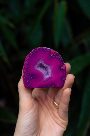 Pink Agate Cave with Druzy